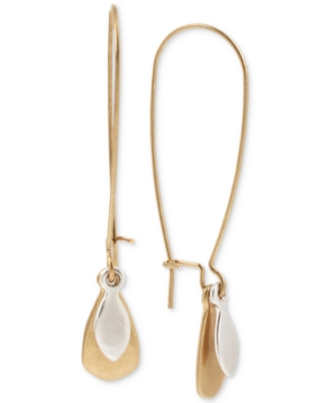 image of Robert Lee Morris Soho Two-Tone Sculptural Charm Linear Drop Earrings