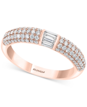 image of Effy Diamond Baguette & Pave Statement Ring (3/4 ct. t.w.) in 14k Gold