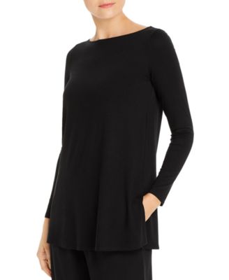 black evening tunic tops