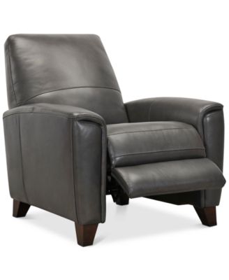 Brayna 35 Classic Leather Pushback Recliner, Created for Macy's