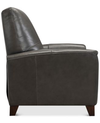 Brayna 35 Classic Leather Pushback Recliner, Created for Macy's