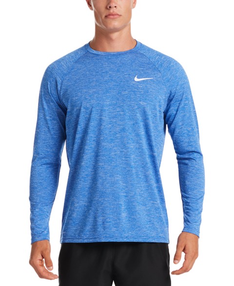 Мужские футболки Nike Men's Heather Hydroguard Long Sleeve Swim T-Shirt