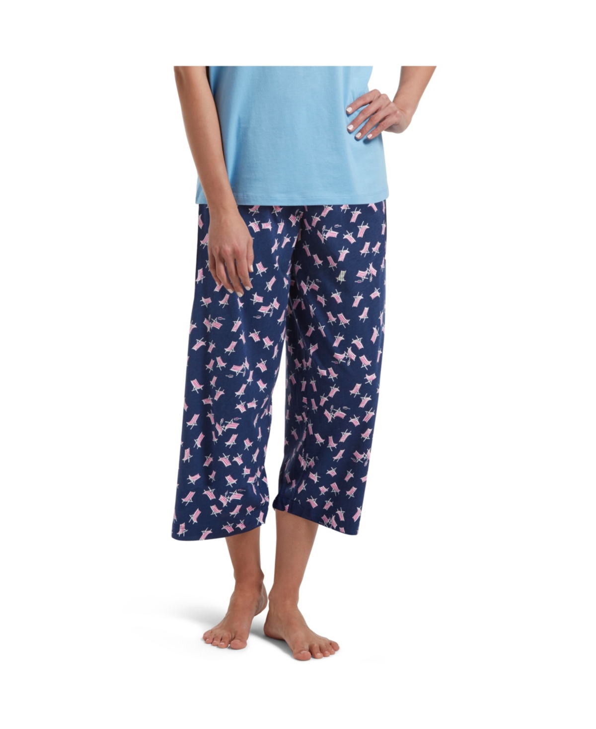 Hue Womens Plus Size Sleepwell Printed Knit Capri Pajama Pant made with  Temperature Regulating Technology - Macy's