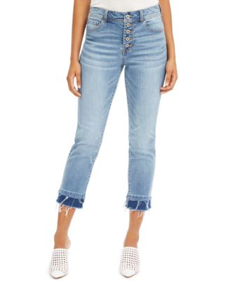 INC International Concepts - Double-Hem Cropped Straight-Leg Jeans