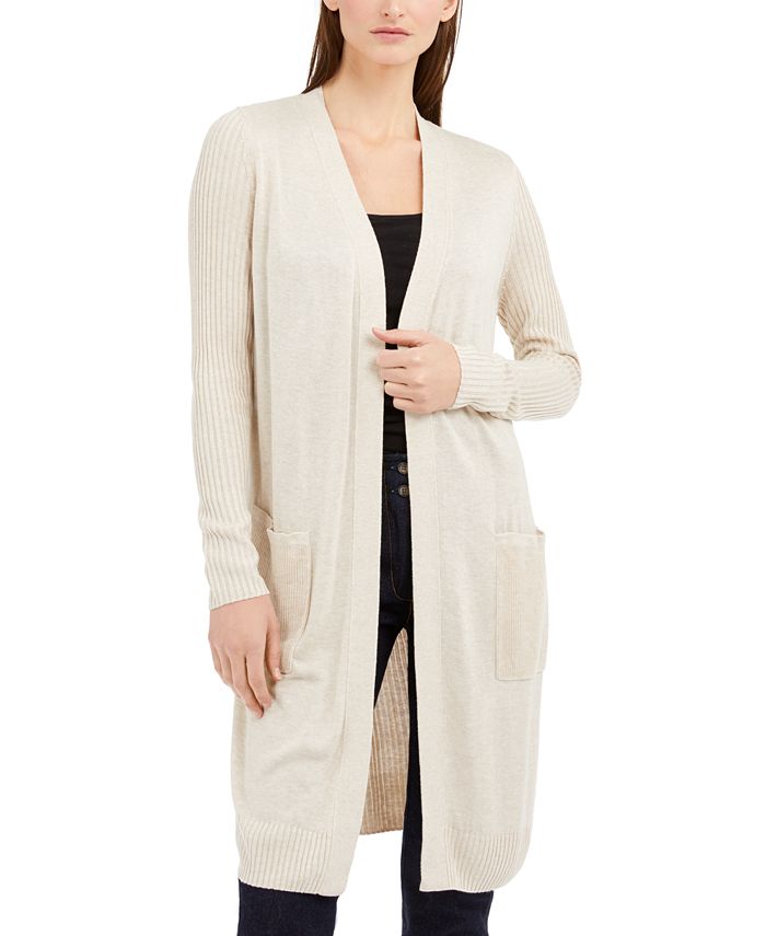 INC International Concepts Ribbed Duster Cardigan, Created for Macy's ...
