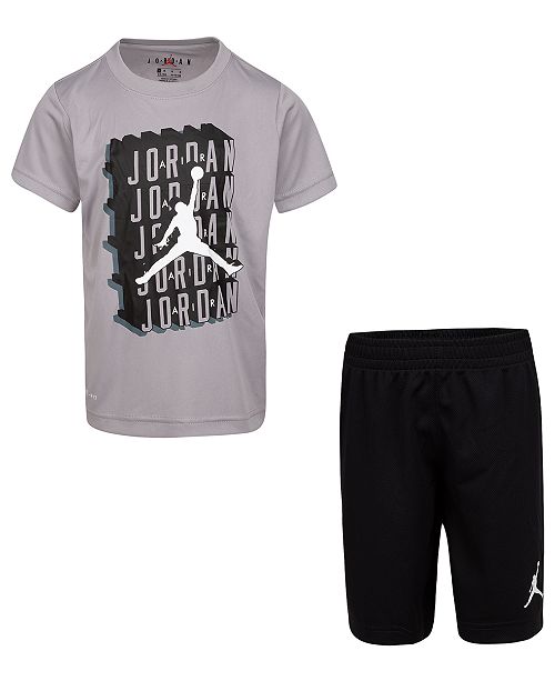 Jordan Little Boys 2 Pc Dri Fit Jumpman T Shirt Shorts Set