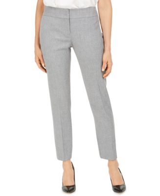 Kasper Carly Textured Straight-Leg Dress Pants - Macy's