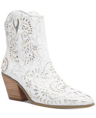 western booties white