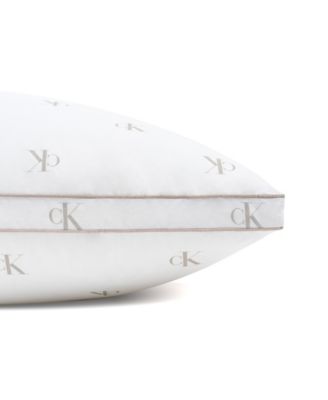 Monogram Logo Density Collection Cotton Pillow, Standard/Queen