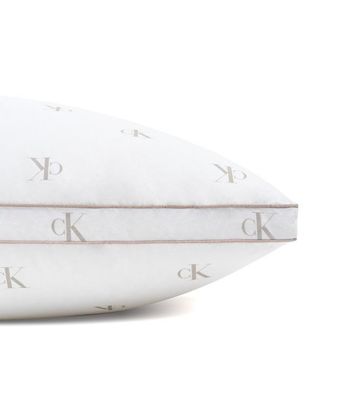 Calvin Klein Monogram Logo Density Collection Cotton Pillow, Standard