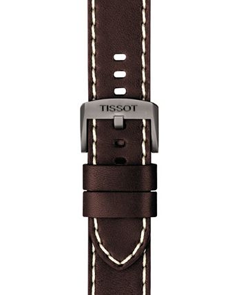 Tissot - Men's Swiss Chrono XL Brown Leather Strap Watch 45mm