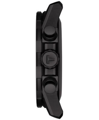 Men's Swiss Chronograph Supersport T-Sport Brown Leather Strap Watch 46mm