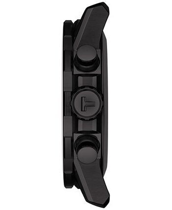 Tissot - Men's Swiss Chronograph Supersport T-Sport Brown Leather Strap Watch 46mm