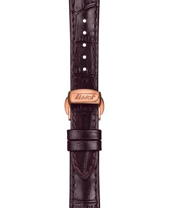 Tissot - Unisex Swiss Automatic Heritage Porto Brown Leather Strap Watch 42mm