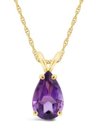 Swiss Blue Topaz (3-5/8 ct. t.w.) Pendant Necklace in 14K Yellow Gold. Also Available in Amethyst and Citrine