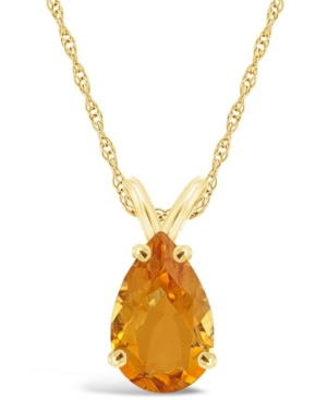 image of Swiss Blue Topaz (3-5/8 ct. t.w.) Pendant Necklace in 14K Yellow Gold. Also Available in Amethyst and Swiss Citrine