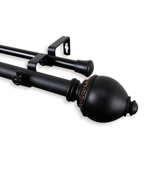 Rod Desyne Ramona Double Curtain Rod 1" OD 160-240 inch ...