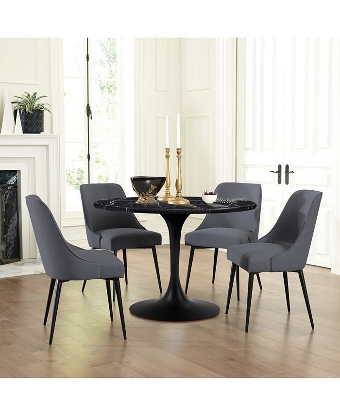 Steve Silver - Colfax 5-Pc. Dining Set, (Black Table & 4 Side Chairs)