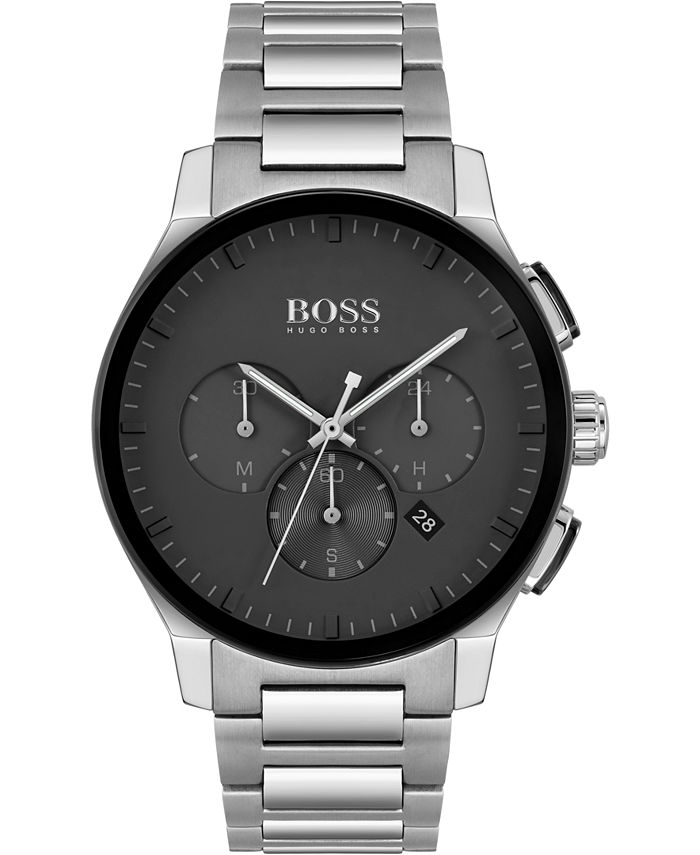 BOSS - Men's Chronograph Peak Stainless Steel Bracelet Watch 44mm