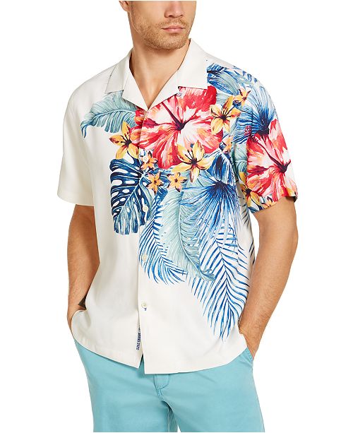 Tommy Bahama Men S Kayo Island Classic Fit Floral Print Silk Camp