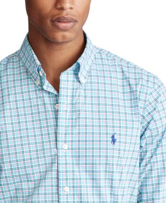 Polo Ralph Lauren Men's Classic-Fit Plaid Poplin Shirt & Reviews ...