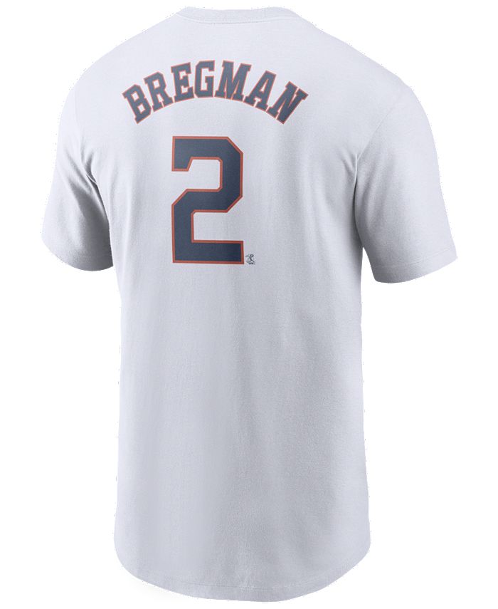 Nike Men's Alex Bregman Houston Astros Name and Number Player T-Shirt ...