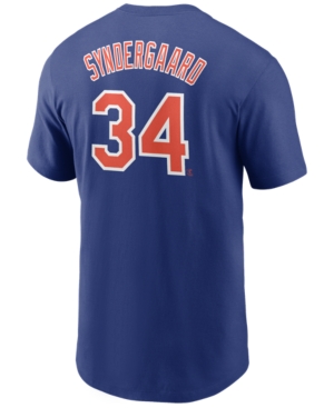 Nike Men's Noah Syndergaard New York Mets Name And Number Player T-shirt In Royalblue