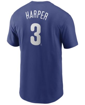 Men's Nike Bryce Harper Black Philadelphia Phillies Black & White Name &  Number T-Shirt
