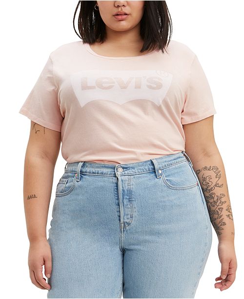 Levi S Trendy Plus Size Batwing Plus Size Graphic Logo T Shirt