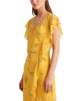 lauren ralph lauren floral georgette dress