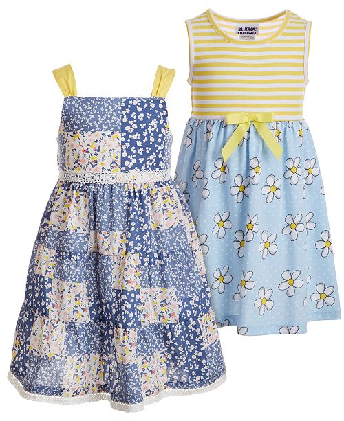 Blueberri Blvd Toddler Girls 2 Pk Patchwork Printed Dresses