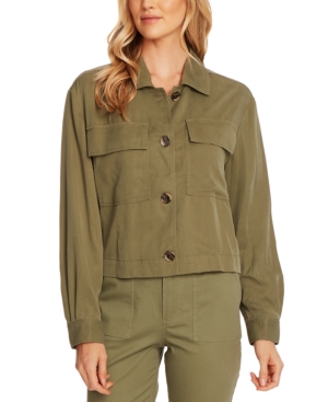 VINCE CAMUTO BUTTON UTILITY JACKET