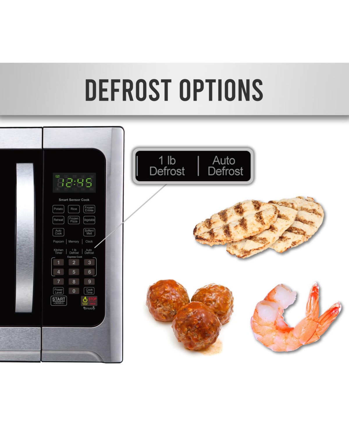 Farberware Professional Fmo12ahtbke 1.2 Cu. Ft. 1100-watt Microwave Oven With Sensor Cooking, Stainless Steel/b In Stainless Steel,black