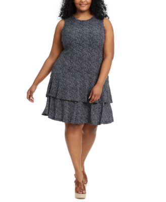 Michael Kors - Plus Size Blooms Flounce Dress