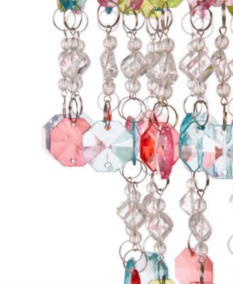 Solar Lighted Hanging Decor with Multicolored Acrylic Jewel Beads
