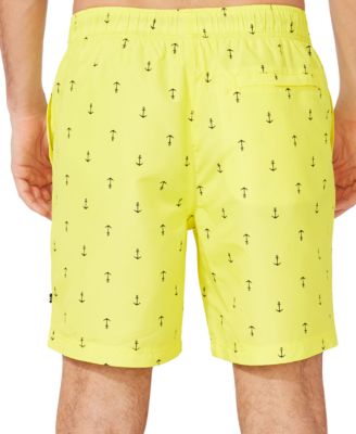 Men's Quick-Dry Anchor-Print 8" Swim Trunks