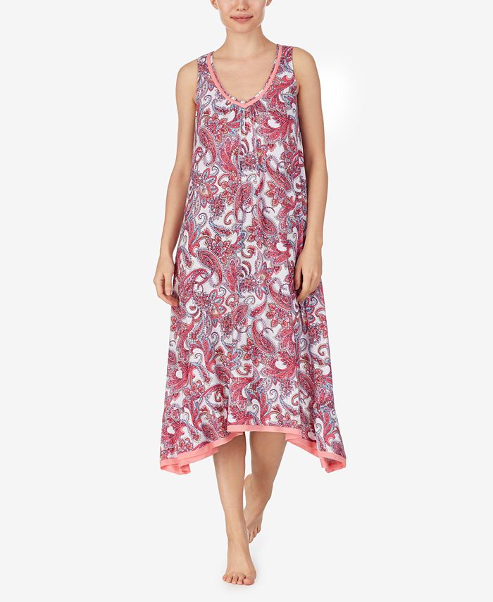 Ellen Tracy Knit Midi Nightgown - Macy's