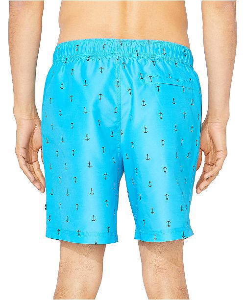 Nautica Men's Anchor Print 8" Swim Trunks & Reviews Swimwear Men