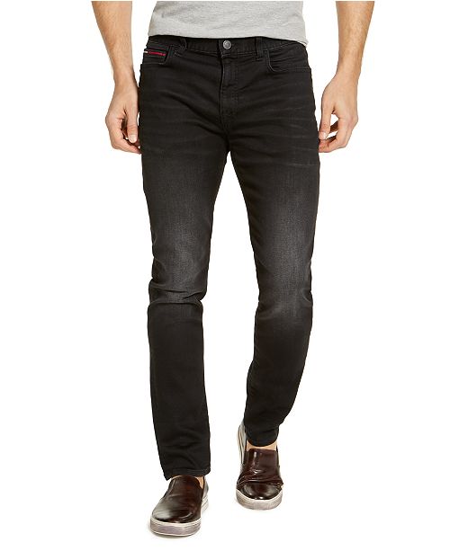 Tommy Hilfiger Men's Slim-Fit Stretch Knit Black Fade Jeans & Reviews - Jeans - Men - Macy's