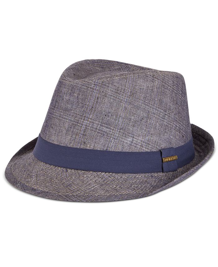 STETSON Men's Plaid Fedora Macy's