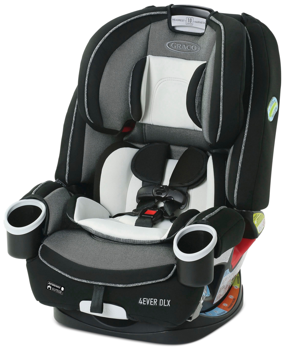 Graco Babies' 4ever Dlx 4-in-1 Car Seat In Black,white