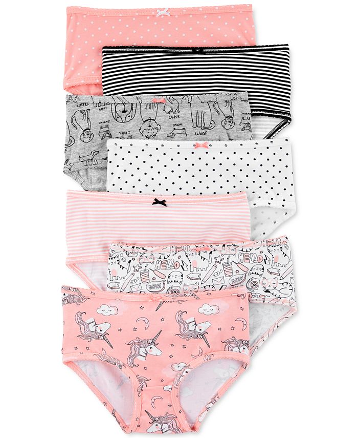 Carter's Little and Big Girls Printed Underwear, Pack of 7 - Macy's