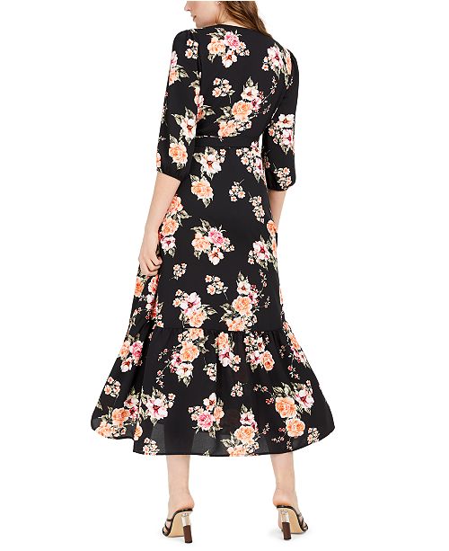 Bar Iii Bloom Wrap Maxi Dress Created For Macy S Reviews