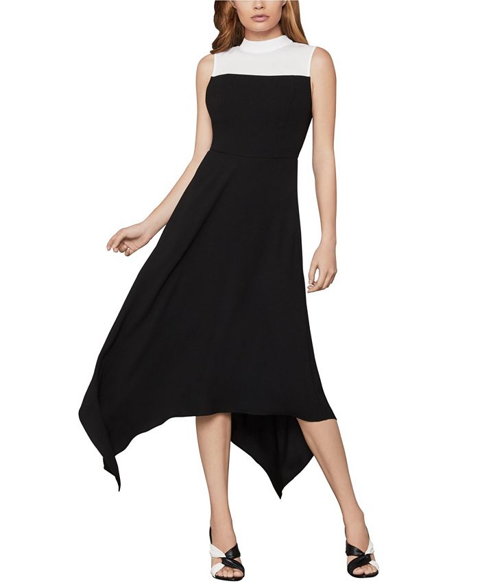 Bcbg asymmetrical mock neck deals dress
