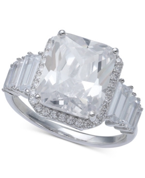image of Cubic Zirconia Statement Ring in Sterling Silver