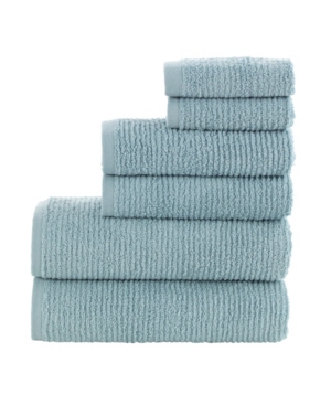 Talesma Muskoka 6-pc. Turkish Cotton Towel Set Bedding In Blue
