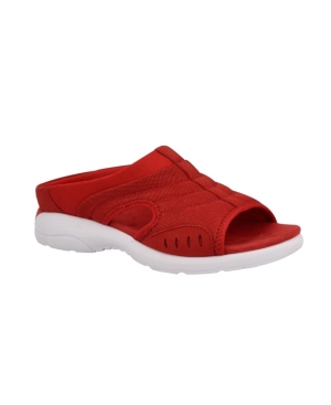 EASY SPIRIT WOMEN'S TRACIEE SQUARE TOE CASUAL FLAT SANDALS WOMEN'S SHOES