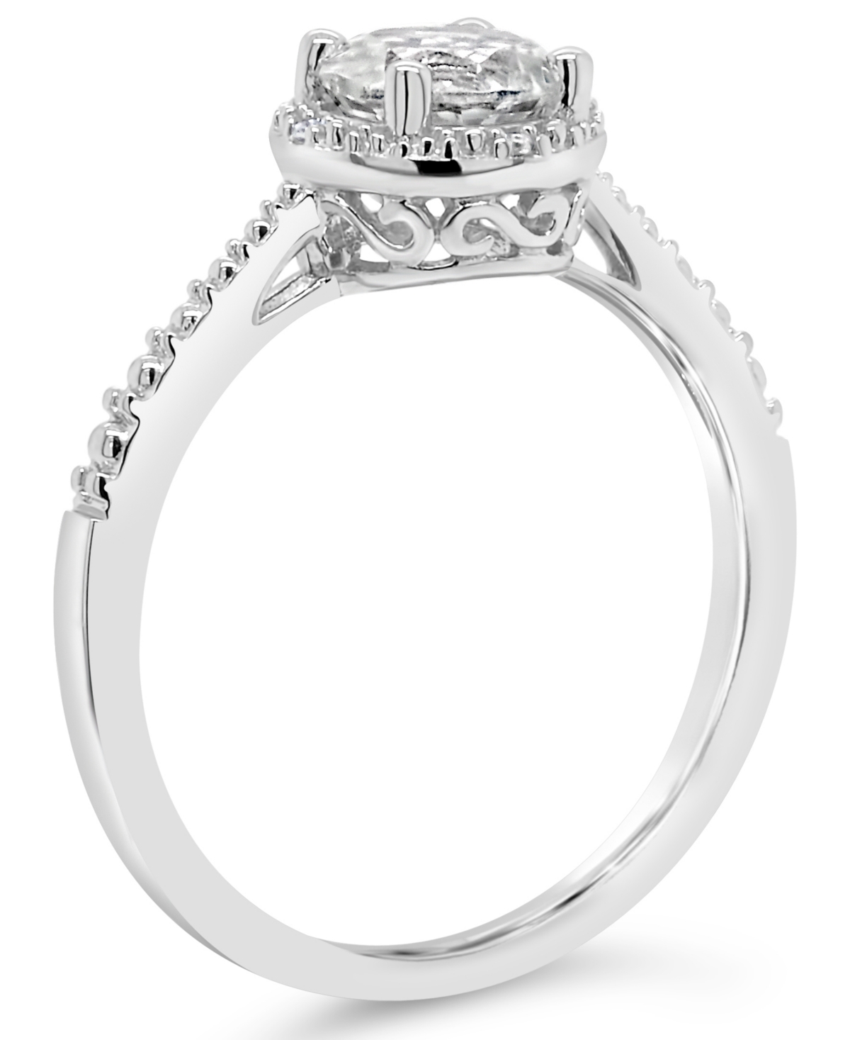 Amethyst (3/4 ct. t.w.) and Diamond Accent Ring in Sterling Silver (Also Available in Other Gemstones)