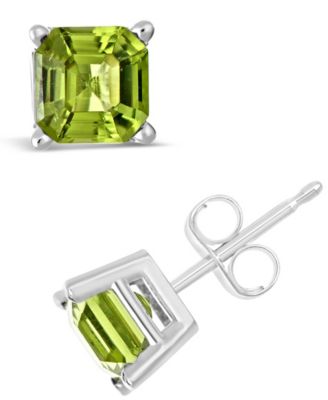 Macy's - Peridot (2-1/3 ct. t.w.) Stud Earrings in Sterling Silver