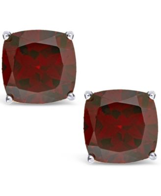 Gemstone Stud Earrings in Sterling Silver